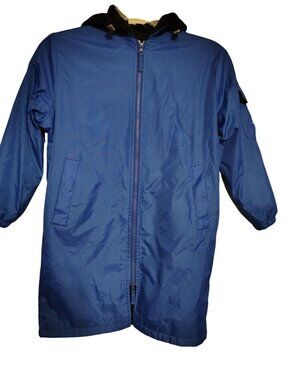 Adoretex Children's Large Blue Swim Parka Jacket, Hooded Front Zip READ
